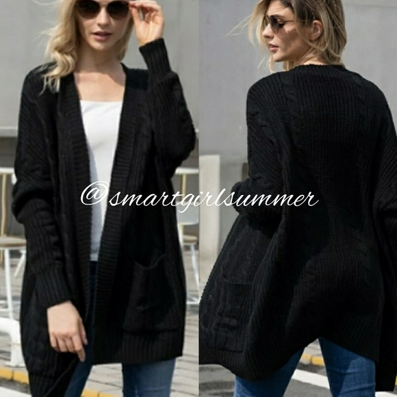 🆕⭐ Black oversized cozy cardigan sweater ⭐ - Picture 2 of 5